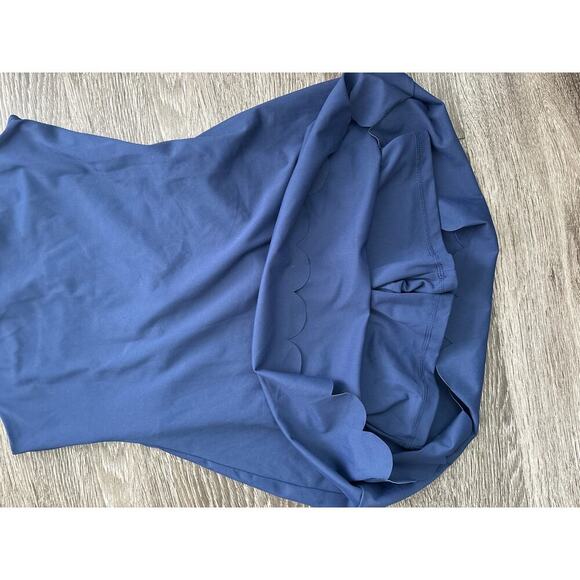 NWT J.Crew Scalloped Active Dress In Navy Blue Size Small - Picture 5 of 7